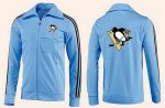 NHL jerseys Pittsburgh Penguins Zip Jackets Light Blue