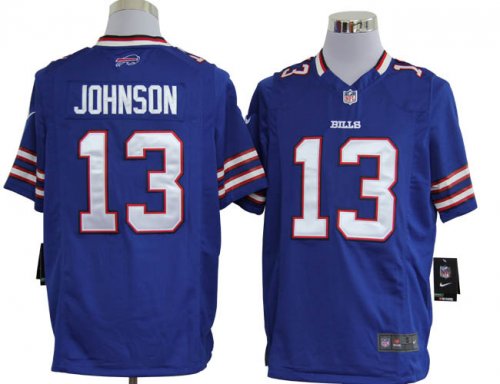nike nfl buffalo bills #13 johnson blue cheap jerseys [game]