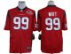 nike nfl houston texans #99 watt red [nike limited 10th patch]