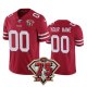 San Francisco 49ers Custom Scarlet 100th Season Vapor Limited 75th Anniversary Jerseys