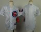 youth mlb chicago cubs blank white cool base jerseys [blue stripe]