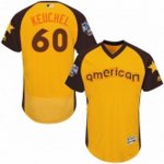men's majestic houston astros #60 dallas keuchel yellow 2016 all star american league bp authentic collection flex base mlb jerseys
