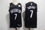 Mens' NBA Brooklyn Nets #7 Kevin Durant Black Jerseys