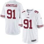 Youth San Francisco 49ers #91 Arik Armstead Elite White Custom Nike NFL Jerseys