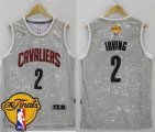 nba cleveland cavaliers #2 kyrie irving grey city light the finals patch stitched jerseys