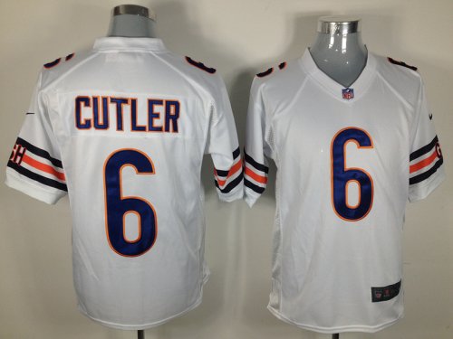 nike nfl chicago bears #6 jay cutler game white cheap jersey