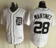 men's mlb detroit tigers #28 j.d. martinez white majestic flexbase authentic collection stitched baseball jerseys