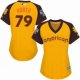 women's majestic chicago white sox #79 jose abreu authentic yellow 2016 all star american league bp cool base mlb jerseys