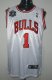 Basketball Jerseys chicago bulls #1 rose white[20th patch]
