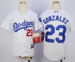 youth mlb los angeles dodgers #23 adrian gonzalez white cool base jerseys