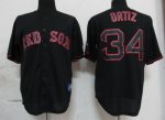 mlb jerseys boston red sox #34 ortiz black fashion