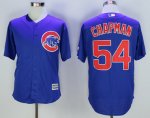 Men's MLB Chicago Cubs #54 Aroldis Chapman Majestic Royal Cool Base Player Jersey