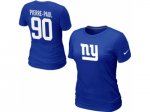 Women Nike New York Giants #90 Jason Pierre-Paul Name & Number T