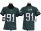 nike youth nfl philadelphia eagles #91 cox green jerseys