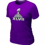 Women NFL Super Bowl XLVII Logo Purple T-Shirt