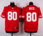 nike san francisco 49ers #80 rice red elite jerseys