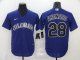 Men's Colorado Rockies #28 Nolan Arenado Purple 2020 Stitched Baseball Jersey