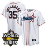Men's Houston Astros #35 Justin Verlander World Series Stitched White Special Cool Base Jersey