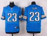 nike detroit lions #23 slay elite blue jerseys