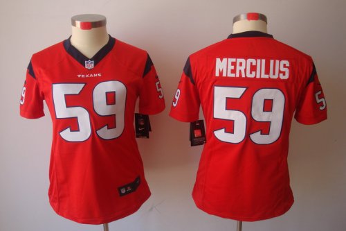 nike women nfl houston texans #59 mercilus red jerseys [nike lim