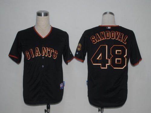 MLB Jerseys San Francisco Giants 48 Sandoval Black Cool Base