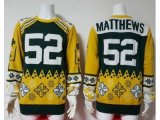 Nike NFL Green Bay Packers #52 Clay Matthews Green Yellow Ugly S