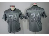 Nike Youth Oakland Raiders #34 Bo Jackson Grey Shadow Jerseys