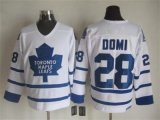 NHL Toronto Maple Leafs #28 Domi white Throwback Stitched jersey