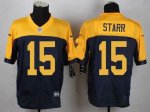 nike green bay packers #15 starr yellow and blue limited jerseys