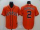 Men's Houston Astros #2 Alex Bregman Orange 2020 Stitched Baseball Jersey