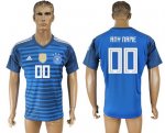 Custom Germany 2018 World Cup Soccer Jersey Blue Short Sleeves