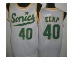 nba seattle supersonics #40 kemp white jerseys