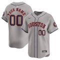 Custom Houston Astros Gray Away Limited Jersey