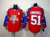 nhl florida panthers #15 campbell red jerseys [patch A]