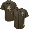 mlb majestic houston astros #4 george springer green salute to service jerseys