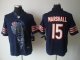 nike nfl chicago bears #15 marshall blue jerseys [helmet tri-ble