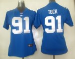 nike women nfl new york giants #91 tuck blue jersey