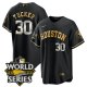 Men's Houston Astros #30 Kyle Tucker Black Gold Stitched World Series Cool Base Limited Jersey