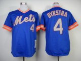 mlb new york mets #4 dykstra blue m&n 1983 jerseys