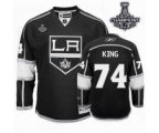 nhl jerseys los angeles kings #74 king black-white[2014 Stanley