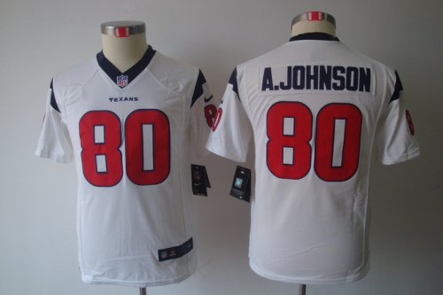 nike youth nfl houston texans #80 a.johnson white jerseys [nike