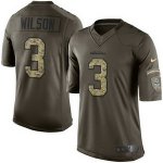 nike seattle seahawks #3 wilson army green salute to service lim