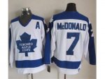 NHL Toronto Maple Leafs #7 Lanny McDonald White Blue CCM Throwba