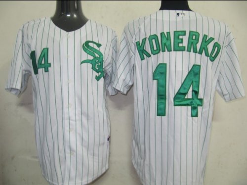 Baseball Jerseys chicago white sox #14 paul konerko white(green