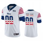 Custom Los Angeles Rams White Independence Day Stars & Stripes Jersey
