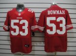nike nfl san francisco 49ers #53 bowman elite red jerseys