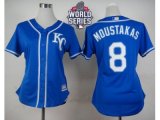 Women Kansas City Royals #8 Mike Moustakas Blue Alternate 2 W 20
