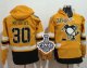 Men NHL Pittsburgh Penguins #30 Matt Murray Gold Sawyer Hooded Sweatshirt 2017 Stadium Series Stanley Cup Final Patch Stitched NHL Jersey