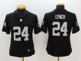Women NFL Oakland Raiders #24 Marshawn Lynch Nike Black Vapor Untouchable Limited Jerseys