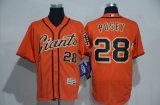 Men's mlb san francisco giants #28 buster posey majestic orange flexbase authentic collection jerseys [new]
